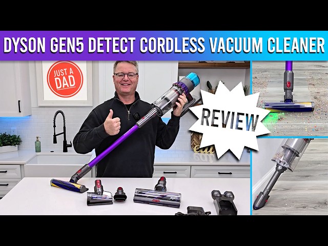 Dyson Gen5detect Cordless Vacuum Cleaner REVIEW *Built in Crevis Tool!* WORKS GREAT