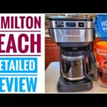 REVIEW Hamilton Beach 12 Cup Coffee Maker Front Access 46310 HOW TO MAKE COFFEE - YouTube
