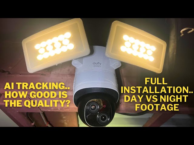 AI tracking security camera floodlight | Eufy E340 installation and in depth look - YouTube