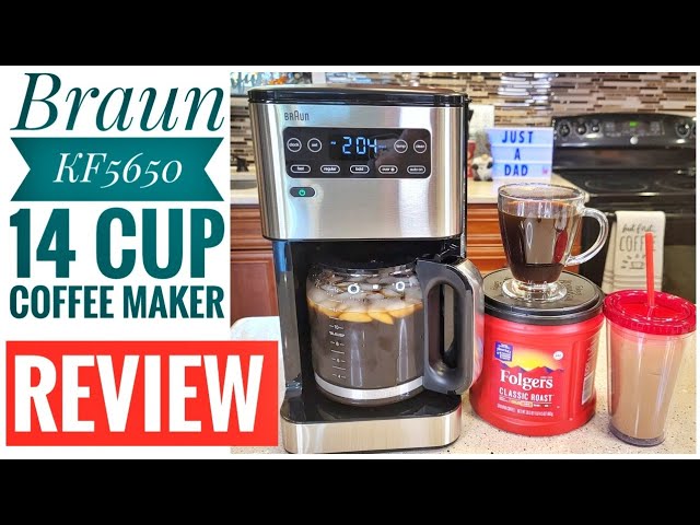 REVIEW Braun KF5650 Pure Flavor 14 Cup Coffee Maker - YouTube