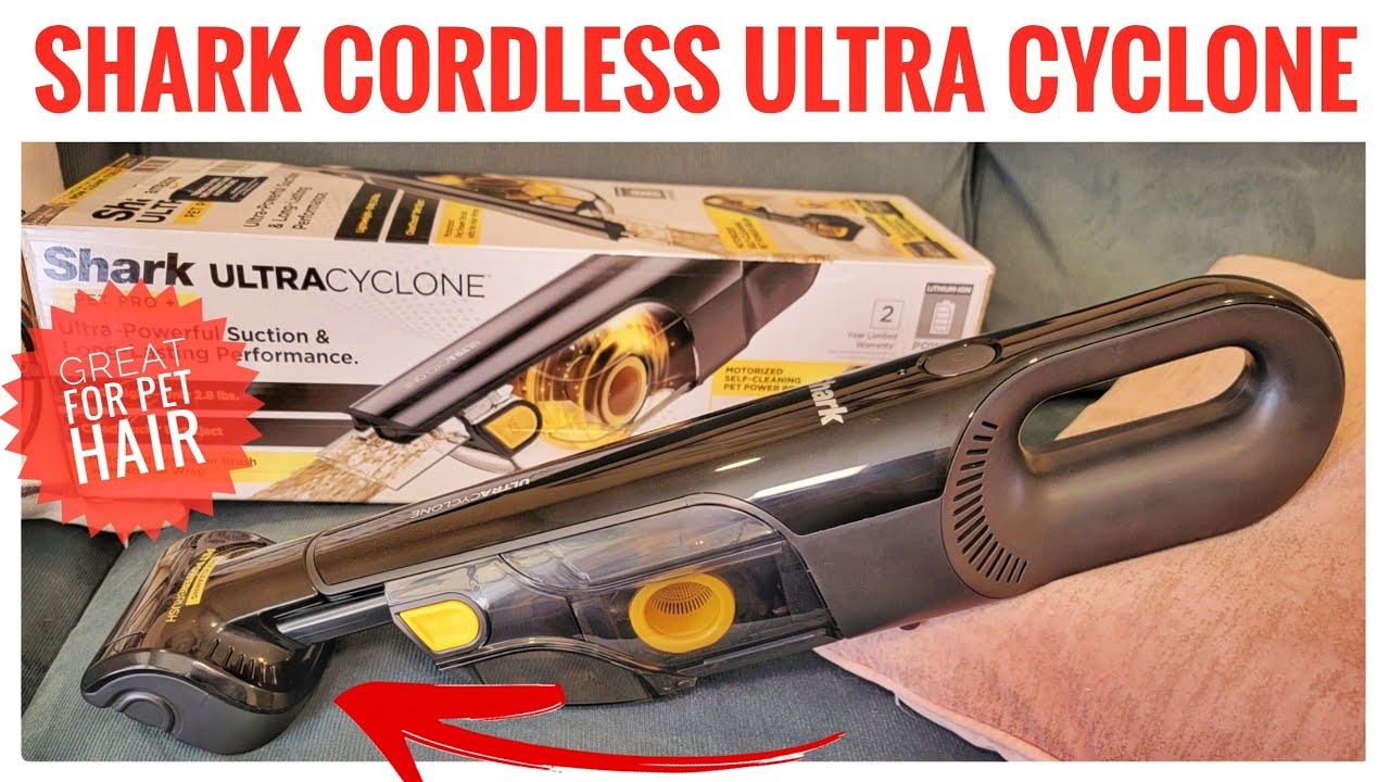 Shark Ultra Cyclone Pet Pro Plus Cordless Handheld Vacuum Review Great For Pet Hair - YouTube