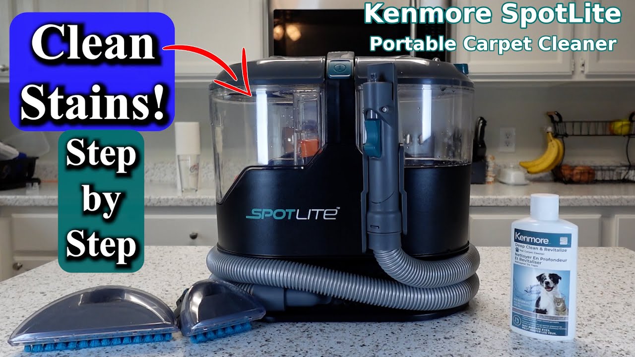 How to Use the Kenmore Spotlite Portable Carpet Cleaner - YouTube